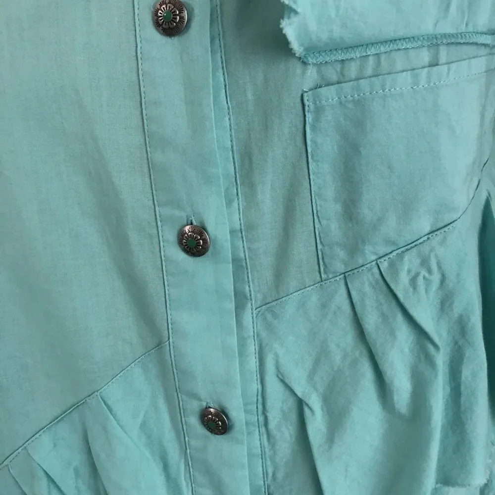 TASHA POLIZZI Ruffle Button Down Top - Picture 3 of 5